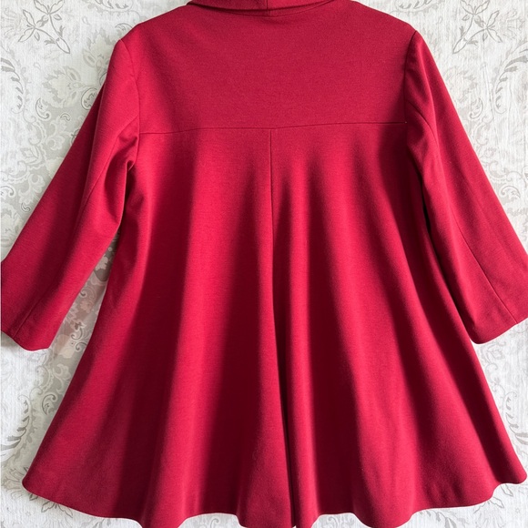 Spiegel Raspberry Red Notched Collar Coat - Picture 12 of 13